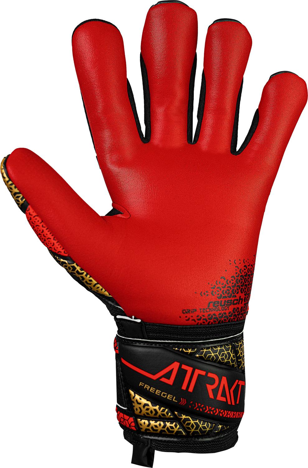 Guante Arquero Attrakt Freegel Silver GK25 Negro-Rojo - Imagen 3