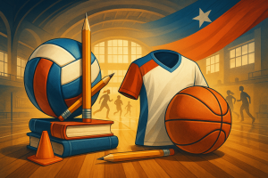 ilustración conceptual del deporte escolar