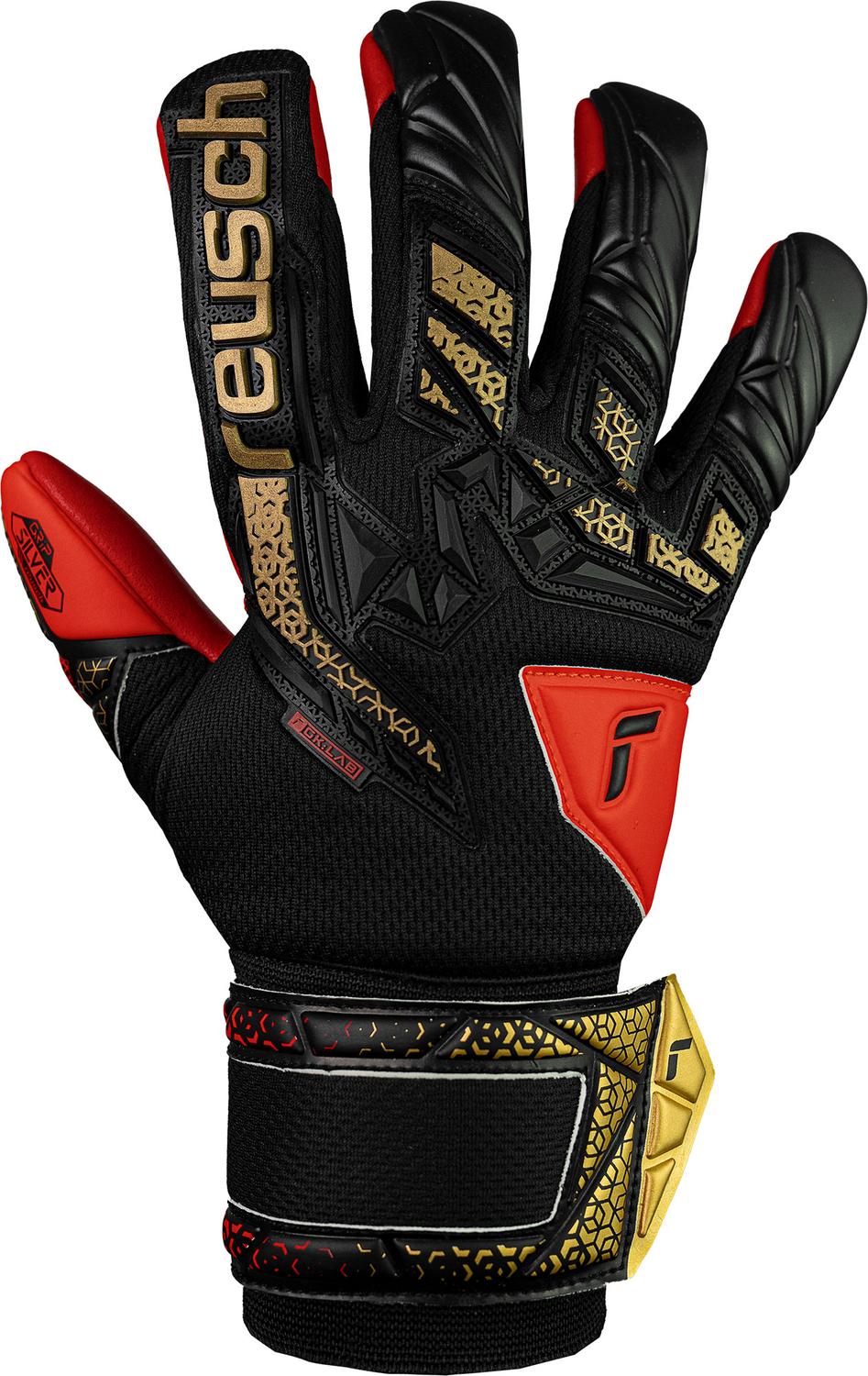 Guante Arquero Attrakt Freegel Silver GK25 Negro-Rojo - Imagen 2
